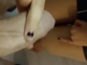 Padrona sega il suo  umiliandolo e lo fa sborrare in 5 minuti (Onlyfans: Mistress Darkshine) 10/16