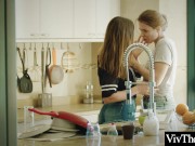 Sexy brunettes expertly lick each others pussy and finger each other 3/16