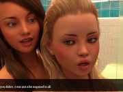 Dating my Step-Daughter # 62 Подруга падчерицы мастурбирует ей в душе 11/16