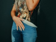 Pee in blue jeans 11/16