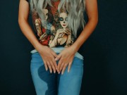 Pee in blue jeans 12/16