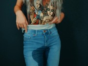 Pee in blue jeans 13/16