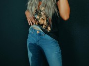 Pee in blue jeans 16/16