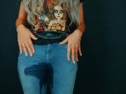Pee in blue jeans 5/16