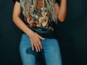 Pee in blue jeans 6/16