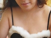 Animadora de fiestas  no aguanta más y me mama la verga en privado después de su show  2/16