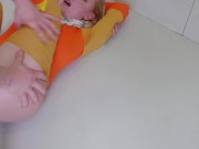 Doormat BDSM anal teen ravaged by her rough dom master then deep throats cock 16/16