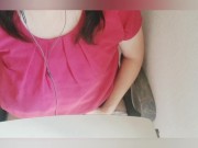 【人妻チャットオナニー】ブラを脱いで服の上から乳首をいじって最後は盛大にイっちゃうイケナイ奥様【ブログ見てね♪】 2/16