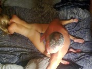 Amateur creampie View from above  hot fuck session  moaning  sexy small feet 3/16