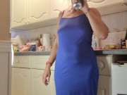 Chorizo Wank - Horny In The Kitchen - Spicy Sausage Orgasm - British Mature MILF Food Dildo 1/16