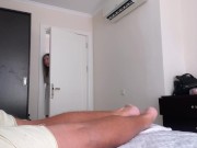 Risky to masturbate pussy in the room while my neighbor does not see 1/16