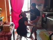 After shopping, he puts her on sheep 5/16