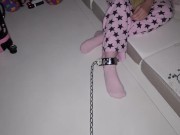 Foot licking BDSM teen eats her slave masters cumshot after anal sex 2/16