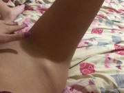 Student with a good figure masturbates at home 2/16