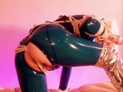 Latex Fetish Bondage Kinky Free Porn Video with hot blonde MILF Arya Grander 9/16