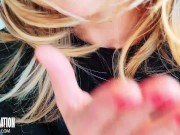 Jerking him off in black lingerie 15/16