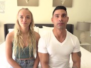 Ripped Euro Hunk Marcos Fucks His First American Blonde! 1/16