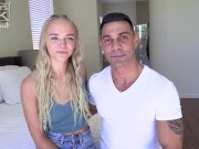 Ripped Euro Hunk Marcos Fucks His First American Blonde! 2/16