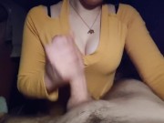 I Jerk My Stepbro's Hard Dick Huge Cumshot 13/16