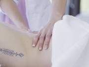 Lacy Lennon and Masseuse Jane Gone Wild after Unsuccessful Massage 2/16