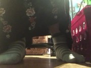 Sexy School Girl Ignores You While She Studies with cute Sneakers 14/16