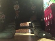 Sexy School Girl Ignores You While She Studies with cute Sneakers 15/16