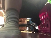 Sexy School Girl Ignores You While She Studies with cute Sneakers 8/16