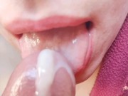 Compilation of cum in stepdaughter's mouth - Close Up 12/16
