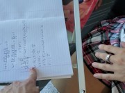 Red Head Schoolgirl Sucks her Tutor's Dick Before Getting Fucked in Doggy 3/16