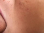 Closeup blowjob cum in mouth 13/16
