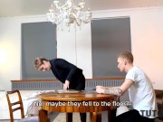 TUTOR4K. Short-haired literature teacher nailed by stud in several poses 5/16