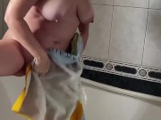 I pissing with a big jet up. Then she showed her hairy asshole. I started farting my asshole. 11/16