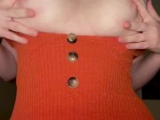 Masked while undressing orange dress 6/16