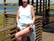 public flashing upscirt on the street 5/16