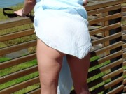 public flashing upscirt on the street 7/16