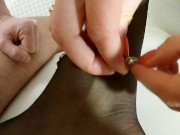 Two ruined orgasms licked up from mistress feet 3/16