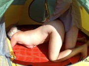 Morning sex in a tent by the sea 13/16