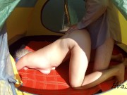 Morning sex in a tent by the sea 14/16