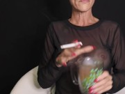 Kiki Deez Pulls A Sharon Stone While Smoking 4/16