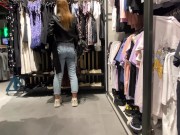 The Girl Worked out the Purchase right in the Locker Room of the Shopping Center 1/16