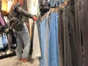 The Girl Worked out the Purchase right in the Locker Room of the Shopping Center 3/16