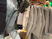 The Girl Worked out the Purchase right in the Locker Room of the Shopping Center 4/16