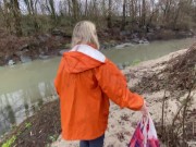 Busty blonde wife sucks then fucks her husband outdoors 6/16