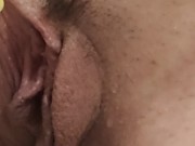 4K PISSING Girl, Dripping wet Pussy Close Up, Big Natural Tits, Amateur Piss 11/16