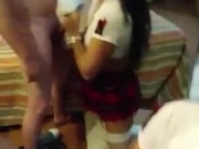 COLEGIALA NALGONA BIEN CALIENTE MONTANDO 10/16