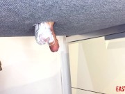 Mistress shaves her slave's balls on the milking board EasyCBTGirl 3/16