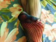 Fishnet stockings up close, detailed POV, fuck me with your eyes fetish 5/16