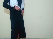 Busty chechen girl in hijab gets fun and bursts a balloons with high heels 16/16