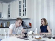 TUTOR4K. Help mature tutor drilled by angry student in the kitchen 6/16