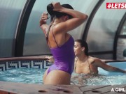 AGIRLKNOWS - Straight Babes Susy Gala And Canela Skin Seduced By Redhead Lesbian Kessy Shy 1/16